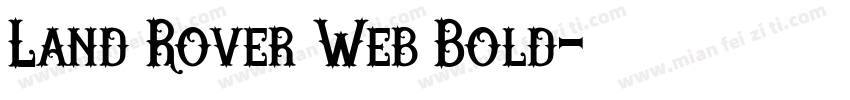 Land Rover Web Bold字体转换